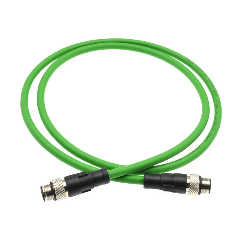 Industrial camera Ethernet M12 to M12 switch sensor cable 4-core D-coded cable male to male