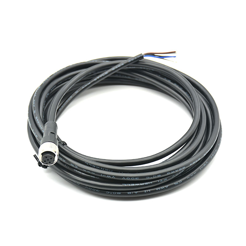  High-flexible shielded cable  industrial camera M12-4 core 5 core 8 core 12 core I/O power cable