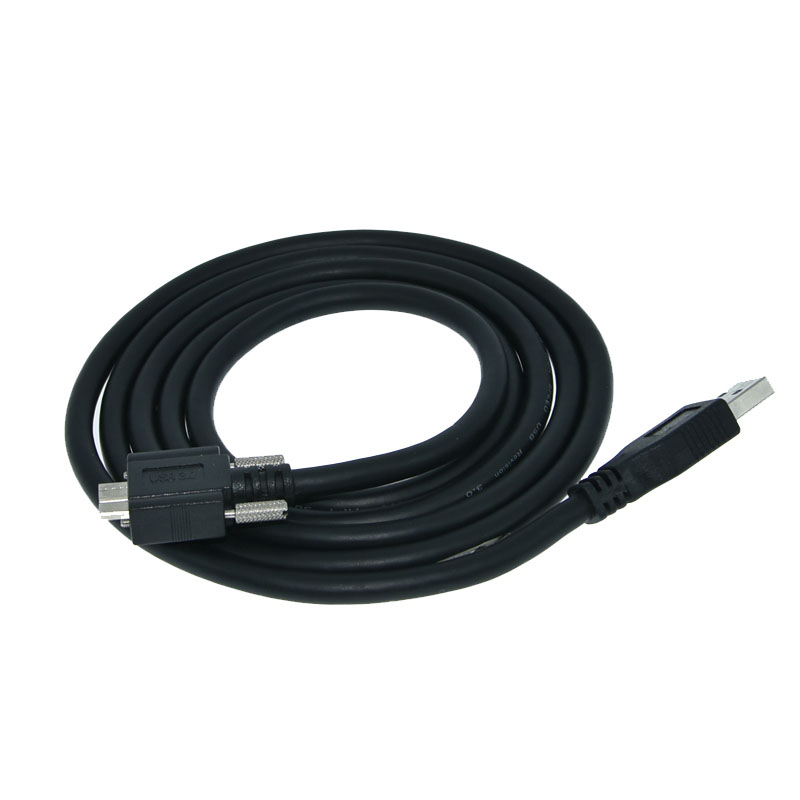 Industrial camera USB3.0 AB square port printer cable with lock high flexible drag chain cable