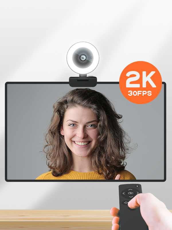 QHD 2K Ring Light Webcam(图1)