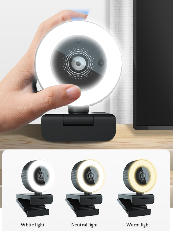 QHD 2K Ring Light Webcam(图4)