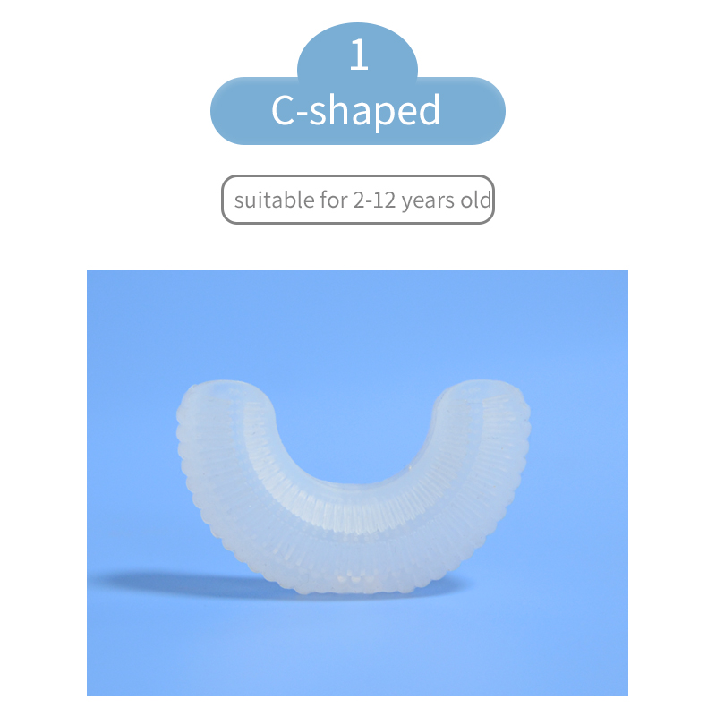 U-shaped silicone toothbrush head