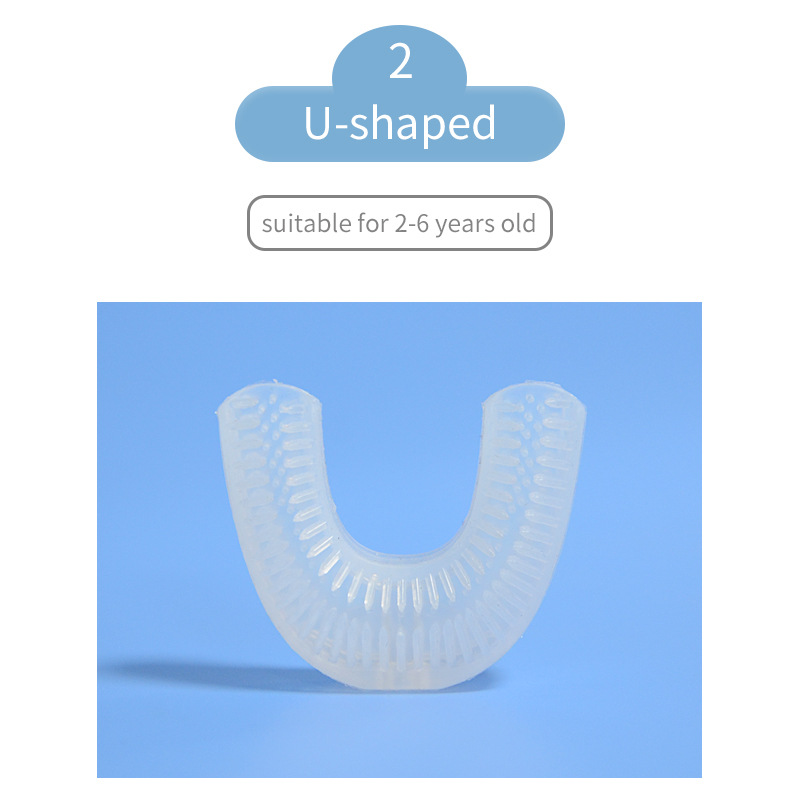 U-shaped silicone toothbrush head