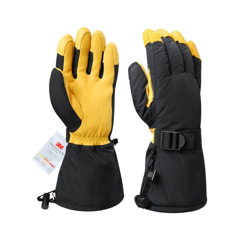 Ozero The Leather Winter Cold Proof Ski Gloves Winter Wrist Strap Water Proof