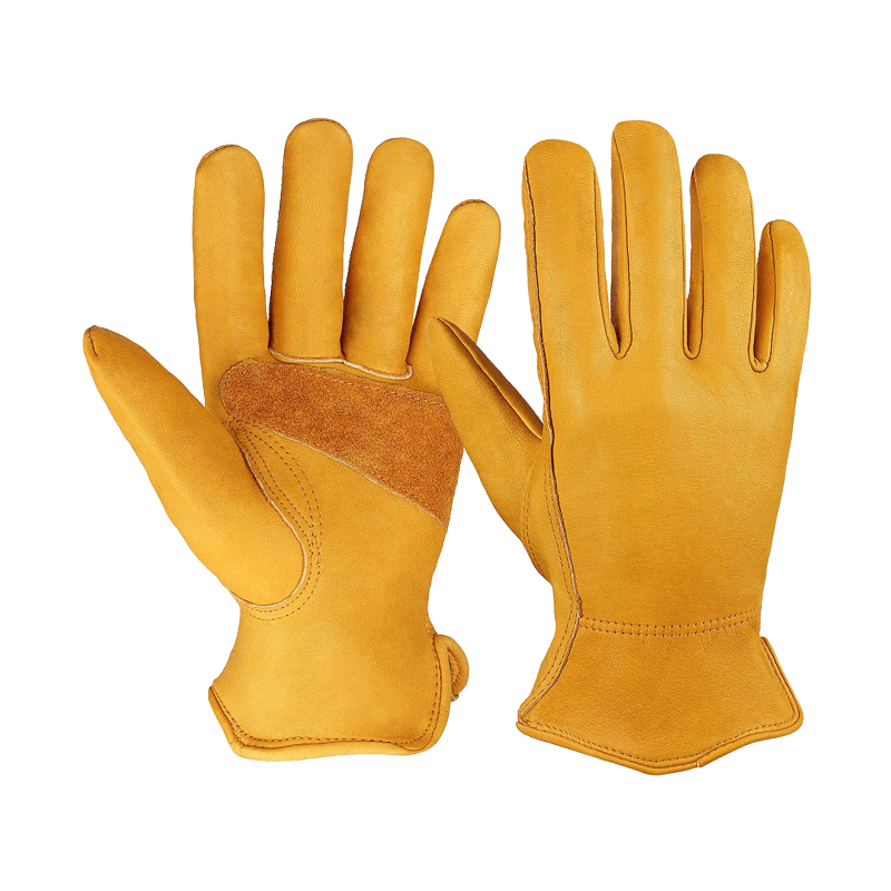 Ozero Heavy Duty Industrial Mechanic Garden Hand Protection Work Gloves Leather