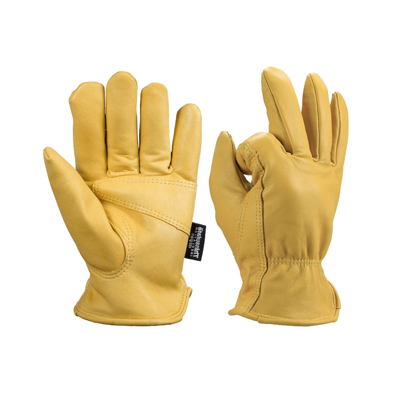 Ozero Sheep Leather Lined Warm Driving Working Thermal Hand Grip Gloves For Men Winter
